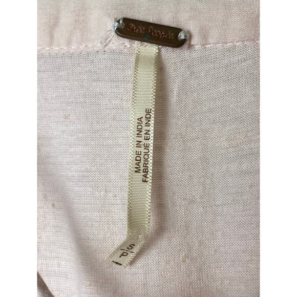 Free People Women's Oversized Pink Mix It Up Puff Mini Tunic Dress Size Small - Picture 5 of 10